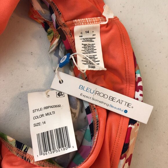 Bleu Rod Beattie Party Animal Sarong Hipster Swim Bikini Bottom Colorful 14 - Picture 5 of 6